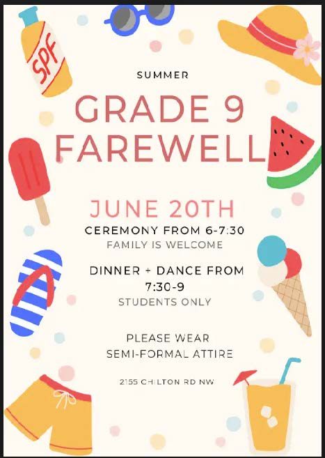 Grade 9 Farewell